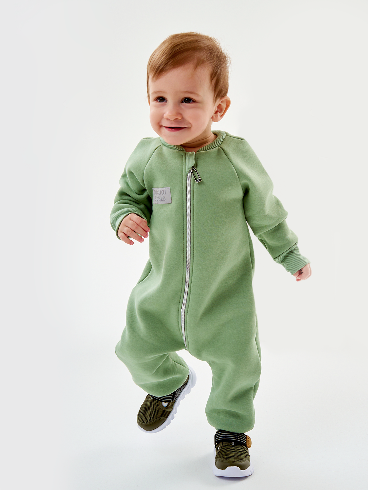 420-147В Комбинезон с начесом на молнии (цвет в ассортименте)